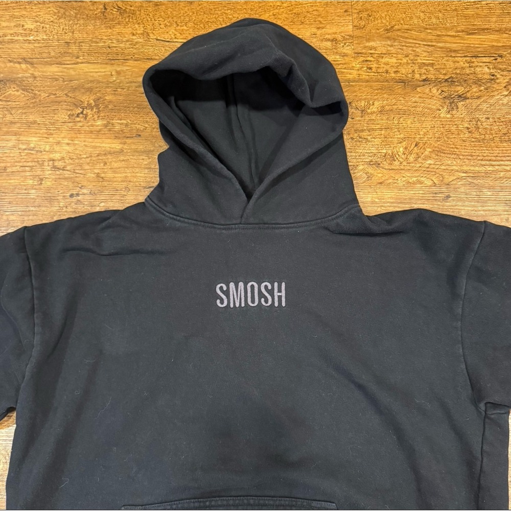 SMOSH‎ Black Center Logo Youtube Comedy Vlogger Pullover Hoodie Sweatshirt Men L